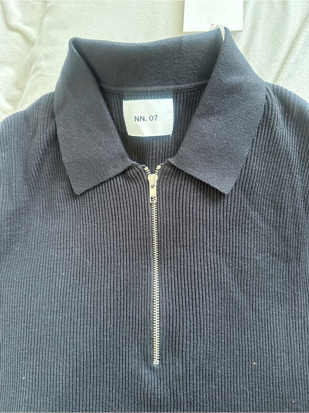 NN07 Black Hansie Half-Zip Polo Shirt - Picture 2 of 5